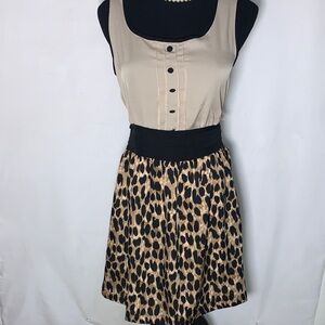 Elegant Leopard Print Midi Dress